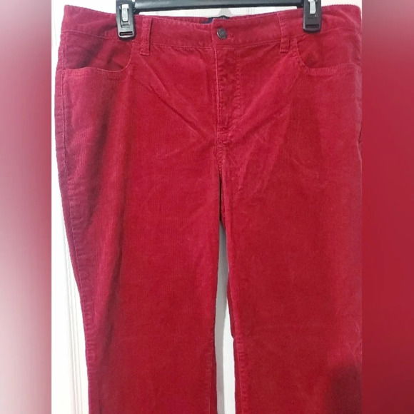 Signature Talbots Red Corduroy Straight Leg Pants in Size 14 - Picture 4 of 13